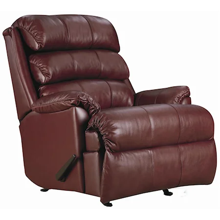 Quick Ship Rocker Recliner with Plush Pillow Arms